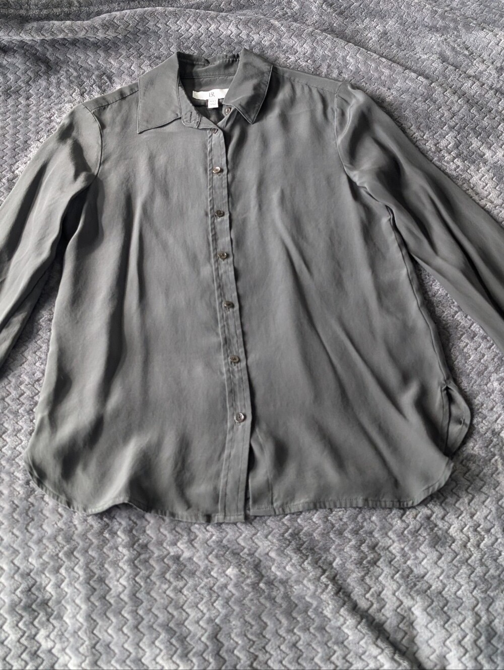Banana Republic Olive Green Button-Down Blouse